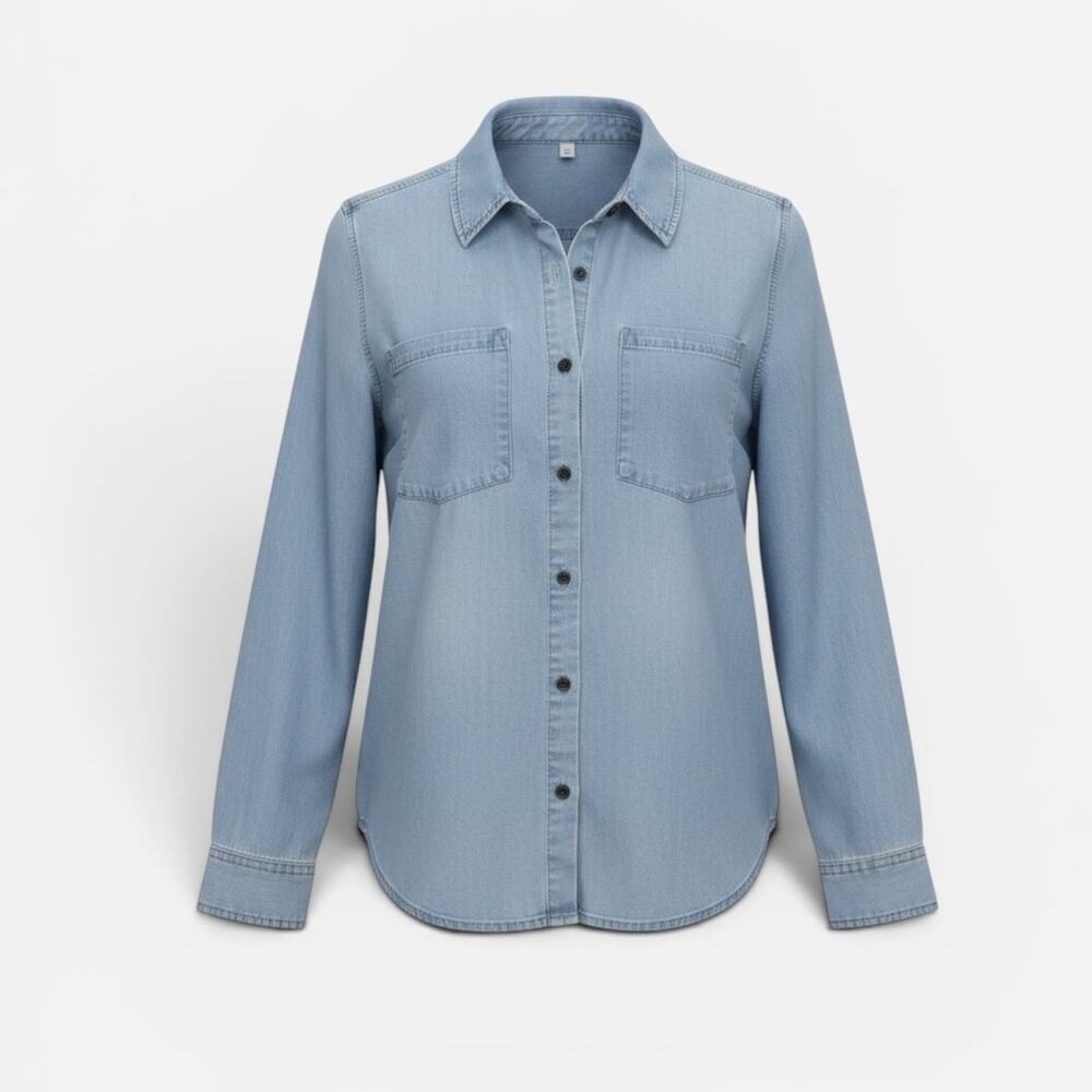 Jane & Delancey Lyocell denim button front shirt Size XL
